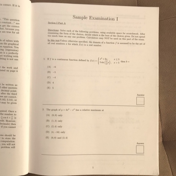 Final sale Like new AP Calculus AB by David Laderman 6 full exams - Picture 4 of 5
